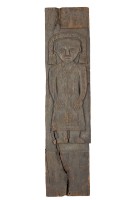 藏品(排灣族屋豎板（柱）、木雕板)的圖片
