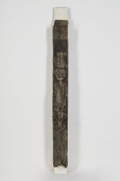 藏品(排灣族屋豎板（柱）、木雕屋柱)的圖片