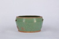 藏品(陶盆、青壺)的圖片