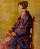 藏品(日本和服女像)的圖片