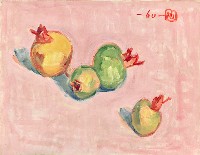 藏品(四只石榴（無盤、粉底）)的圖片