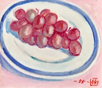 藏品(葡萄（白底藍邊盤）)的圖片