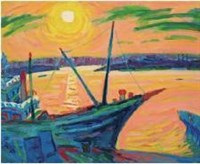 藏品(運河夕照)的圖片