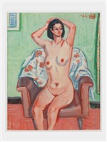 藏品(阿雀裸女（雙手托頭坐椅）)的圖片