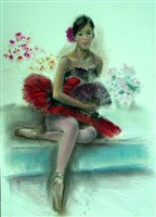 藏品(持扇的紅衣芭蕾少女)的圖片