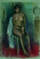 藏品(頷首的坐姿裸女)的圖片