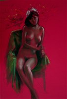 藏品(帶頭飾的女子)的圖片