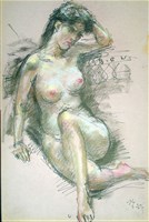 藏品(憑欄的裸女速寫)的圖片