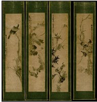 藏品(寫意花鳥四屏)的圖片