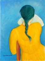 藏品(黃衣持扇女子)的圖片