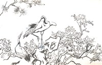 藏品(牡丹雙鶴)的圖片