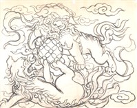 藏品(雙獅戲球)的圖片