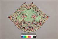 藏品(綠底金蔥線折枝花鳥紋肚兜)的圖片