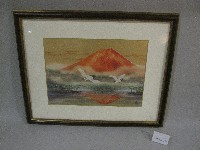 藏品(富士山與丹頂鶴圖畫(裝框))的圖片