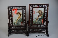 藏品(木製小屏風一組)的圖片