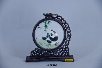 藏品(木製圓框小屏風)的圖片