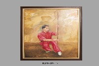 藏品(油畫-國術系列：弄棍)的圖片