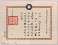 藏品(民國六十五年中國國民黨中央委員會頒予林保仁獎章證書)的圖片