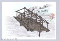 藏品(七柱穀倉-11七柱穀倉尖頂式的搭建8：放斜木)的圖片