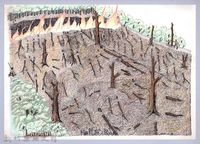 藏品(黑帶巴彥畫冊-13森林的開墾法2：曬乾樹枝並燃燒)的圖片