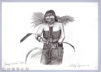 藏品(黑帶巴彥畫冊-23穀類收割2：綑綁小米)的圖片