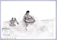 藏品(黑帶巴彥畫冊-32穀類入倉4-1：去糠)的圖片