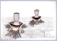 藏品(黑帶巴彥畫冊-37糯米餅製作2：蒸小米)的圖片