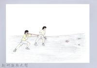 藏品(記憶中桃山村童玩的演進-15玩橡皮筋)的圖片