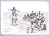 藏品(黑帶巴彥畫冊-47站在臼口上)的圖片