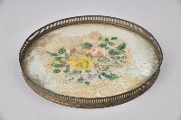 藏品(彩繪玫瑰花鐵製茶盤)的圖片