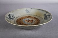 藏品(棕藍青花陶盤)的圖片