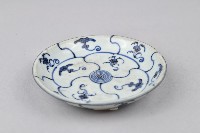 藏品(螺旋紋青花陶盤)的圖片