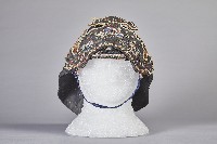 藏品(黑底花鳥刺繡童帽)的圖片