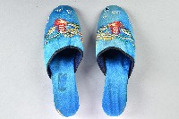 藏品(藍底鳳凰刺繡拖鞋)的圖片