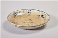 藏品(開片青花白陶盤)的圖片