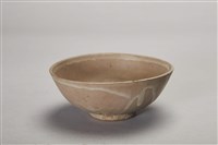藏品(紅胎體米白釉色陶碗)的圖片