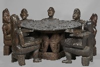 藏品(雕刻石板桌椅組)的圖片