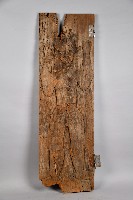 藏品(淺浮雕戴冠男性人像門板)的圖片