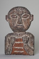 藏品(彩繪半身人像木雕)的圖片