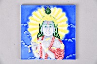 藏品(藍底神像瓷製花磚)的圖片