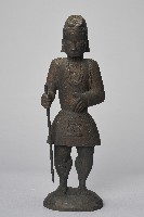 藏品(持杖後揹網袋男性立像人偶)的圖片