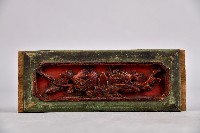 藏品(朱漆雙石榴木雕牌飾)的圖片