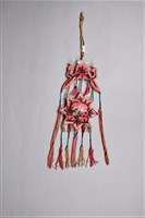 藏品(桃紅星星織布串珠流蘇掛飾)的圖片