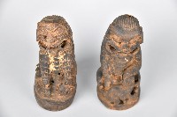 藏品(坐姿鬼獅木雕)的圖片