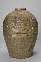 藏品(陶製綠釉條紋壺)的圖片