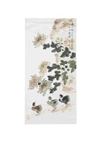 藏品(三隻小雞菊花圖)的圖片