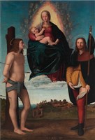 藏品(聖母瑪利亞、耶穌嬰兒與聖塞巴斯汀和聖洛可)的圖片