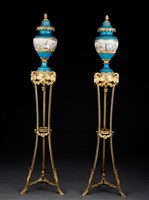 藏品(法國塞弗爾鍍金瓷器對瓶)的圖片