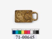 藏品(鎏金獅球銅帶扣)的圖片