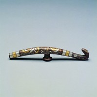 藏品(錯金銀捲雲紋螭龍帶鉤)的圖片